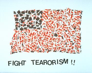Fight terrorism painting